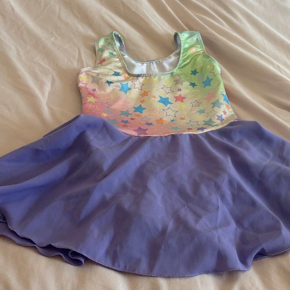 Colorful Starry Kids Leotard with skirt